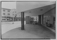 Modern architecture building for business at Lincoln and Alton Road, Miami Beach, Florida