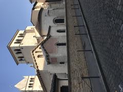 Chevet of Saint-Martin d'Ainay Church in Lyon on a spring morning 2018