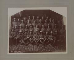Moosomin Troop Lt AE Christie Non Coms and men of No 3 Troop A Squadron historic black and white military group photo