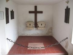 Urns containing the remains of soldiers fallen in the Battle of San Lorenzo
