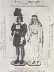 1892 theatre poster for The Mountebanks original production