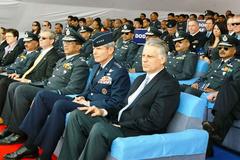 Air Force Chief of Staff Gen. Norton Schwartz and U.S. Ambassador to India Timothy J. Roemer at C-130J Super Hercules induction ceremony Feb. 5, 2011, Hindon Air Force Station