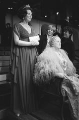 Wax statues of Queen Beatrix and Queen Wilhelmina at Madame Tussauds museum in Amsterdam