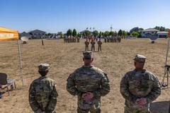 U.S. Soldiers from 102d Signal Battalion at change of command ceremony in Wiesbaden
