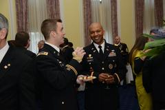 Guests mingling at the 2013 New Year's reception at Clay Kaserne in Wiesbaden, Germany