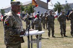 U.S. Army Gen. Darryl Williams speaking at change of command ceremony in Wiesbaden Germany June 28 2022