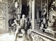 Portrait of Pierre Loti at home in his Japanese-style pagoda