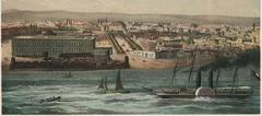 Historic cityscape of Habana, Cuba with colonial buildings and waterfront