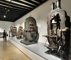 Old machinery for producing banknotes and coins