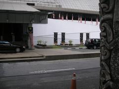 Exterior view of the National Art Gallery Balai Seni Lukis in Kuala Lumpur with contemporary architectural design