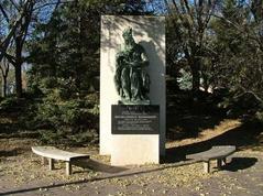 Bronze reproduction of Michelangelo's Moses statue at Augustana College, Sioux Falls