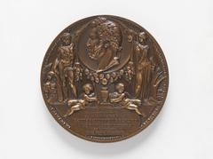 1836 commemorative medal depicting the enlargement of the Luxembourg Palace, featuring the laureate head of King Louis-Philippe I and symbolic figures including Hercules and Ceres, with detailed inscriptions and artistic reliefs