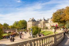 Luxembourg Palace in Paris, France under clear blue sky