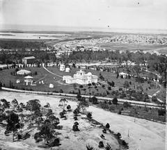 Old Melbourne Observatory circa 1873 viewed from Government House tower