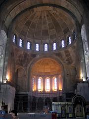 Interior view of the unfinished new Church of Saint Sava during construction in 2007