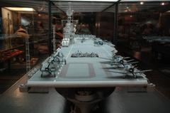 Large scale model of USS Yorktown aircraft carrier on display at San Diego Air & Space Museum
