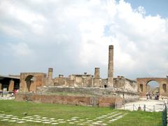 Pompeii Temple of Jupiter ruins with ancient columns and stonework
