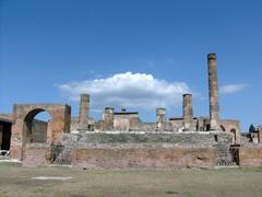 Pompeii archaeological ruins with ancient stone structures and pathways