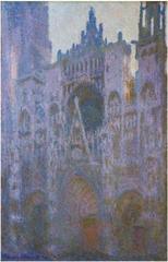 Rouen Cathedral in the Morning with Pink Dominant Color by Claude Monet