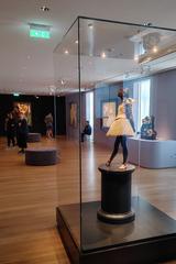 Modern art gallery interior with colorful paintings and sculptures at Basil & Elise Goulandris Foundation Athens