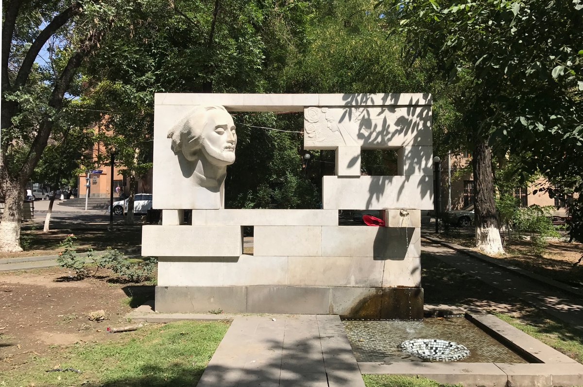 Monument to Sayat-Nova in Yerevan Armenia