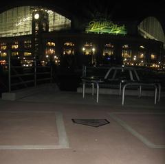 County Stadium baseball home plate on April 17, 2012