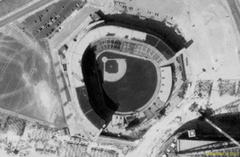 Satellite image of Milwaukee County Stadium in Milwaukee, Wisconsin, USA
