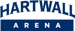 Hartwall Arena logo with blue and purple intricate design