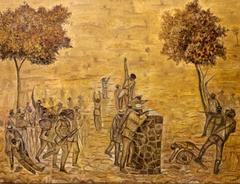 Painting of the Battle of San Miguel led by Francisco Morazan