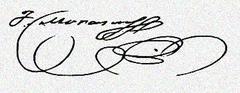 Signature of the Honduran politician and military leader Francisco Morazán