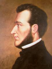 Portrait of Francisco Morazán, leader of Costa Rica in 1842
