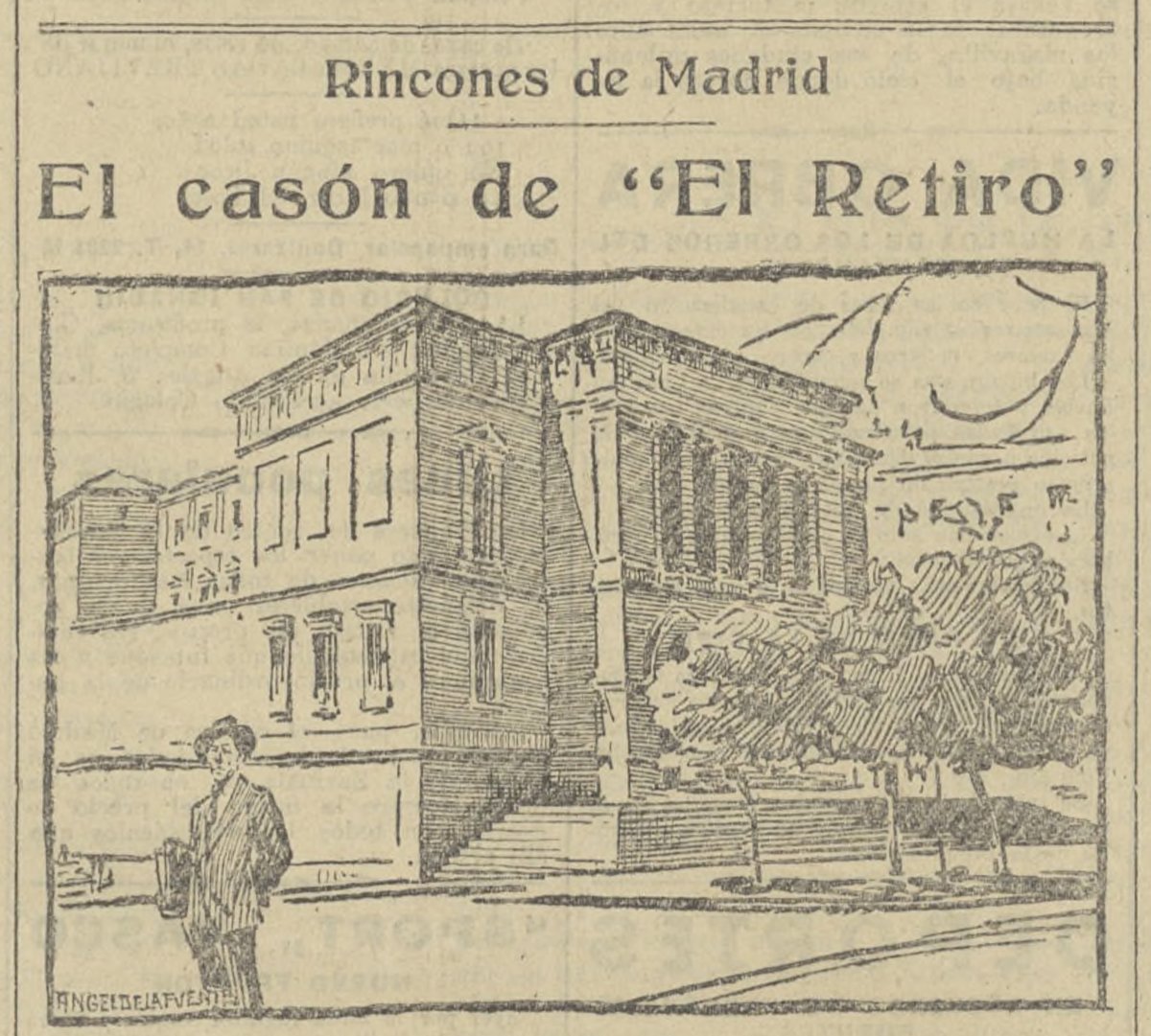 Historic building El casón de El Retiro in Madrid