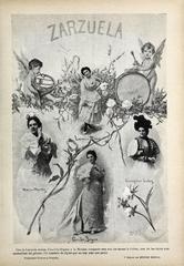 Vintage black and white photograph of Teatro de la Zarzuela stage performance in 1897