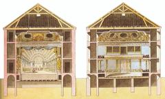 Cross-sectional plans of the Queen's Theater at Trianon