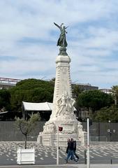 Centenary Monument in Nice with clear blue sky in March 2022
