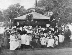 Tombola event at Sohmer Park in Montreal in 1890 with people gathered for festivities