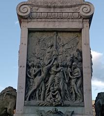Bas-relief by Gustave Deloye on the back of Giuseppe Garibaldi statue in Nice