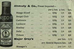 Advertisement for Bengal Club chutney in a 1912 Harrods catalogue