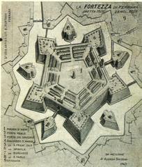 Fortezza di Ferrara, historic fortress with brick walls and green surroundings