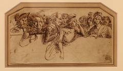 Charlotte Corday at the tribunal by Louis-Leopold Boilly ink drawing