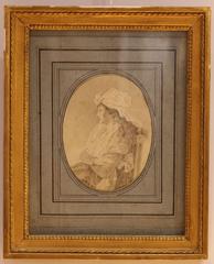 Portrait of Madame Roland in prison drawn with pencil in 1793