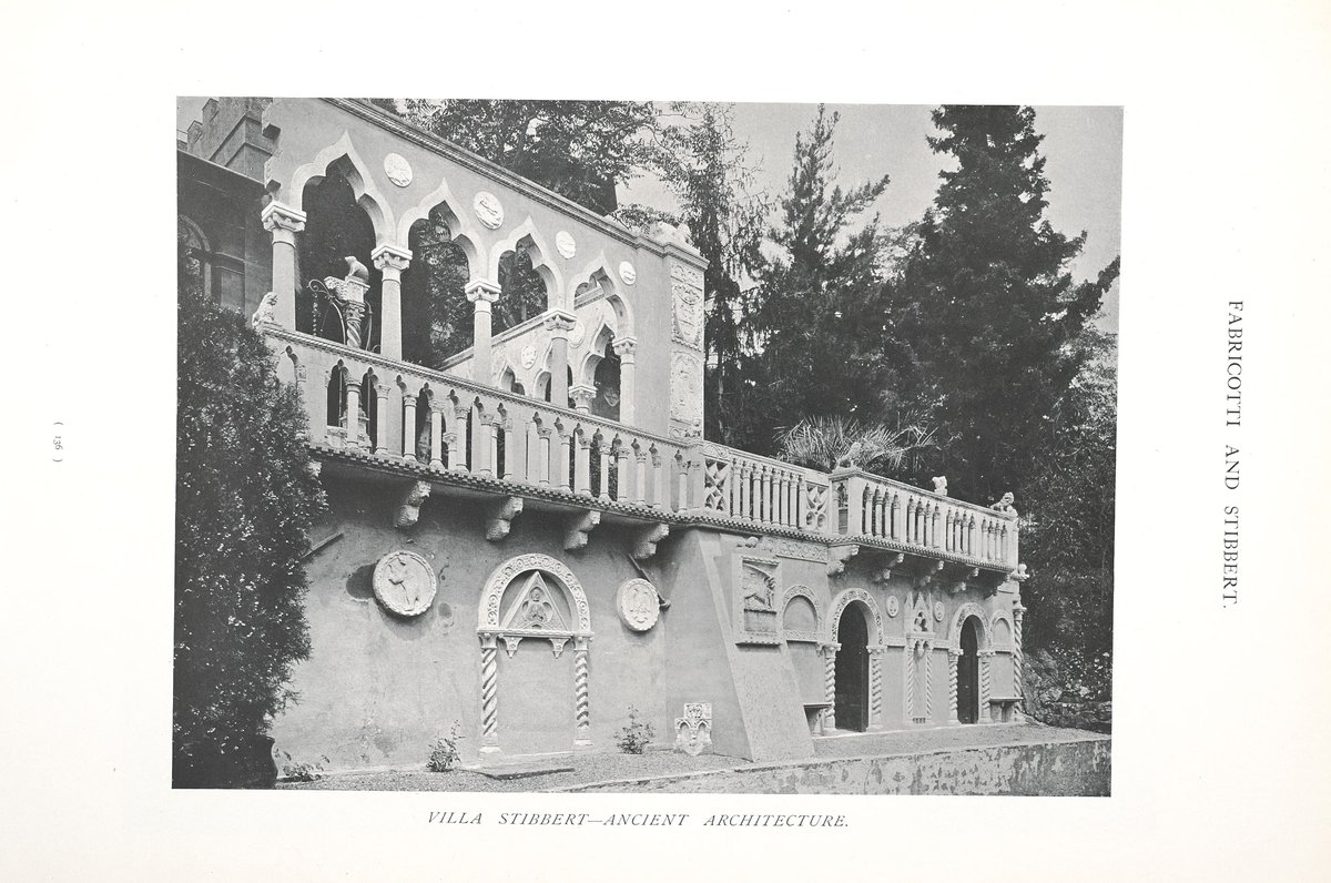 Villa Stibbert garden with statues and colorful flowers