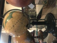 Hand-painted globe of Mars by Danish amateur astronomer Emmy Ingeborg Brun