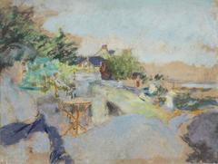Landscape with figures by Vuillard, 1908