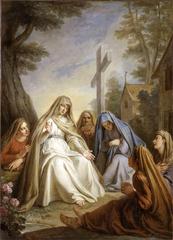 Portrait of St. Landrada painted by Charles-Antoine Coypel in 1747