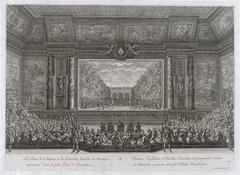 Les Fêtes de 1668 given by Louis XIV at Versailles, illustrated scene with Bacchus and Amour