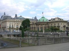 French Legion of Honour building seen from Passerelle Léopold-Sédar-Senghor bridge in Paris