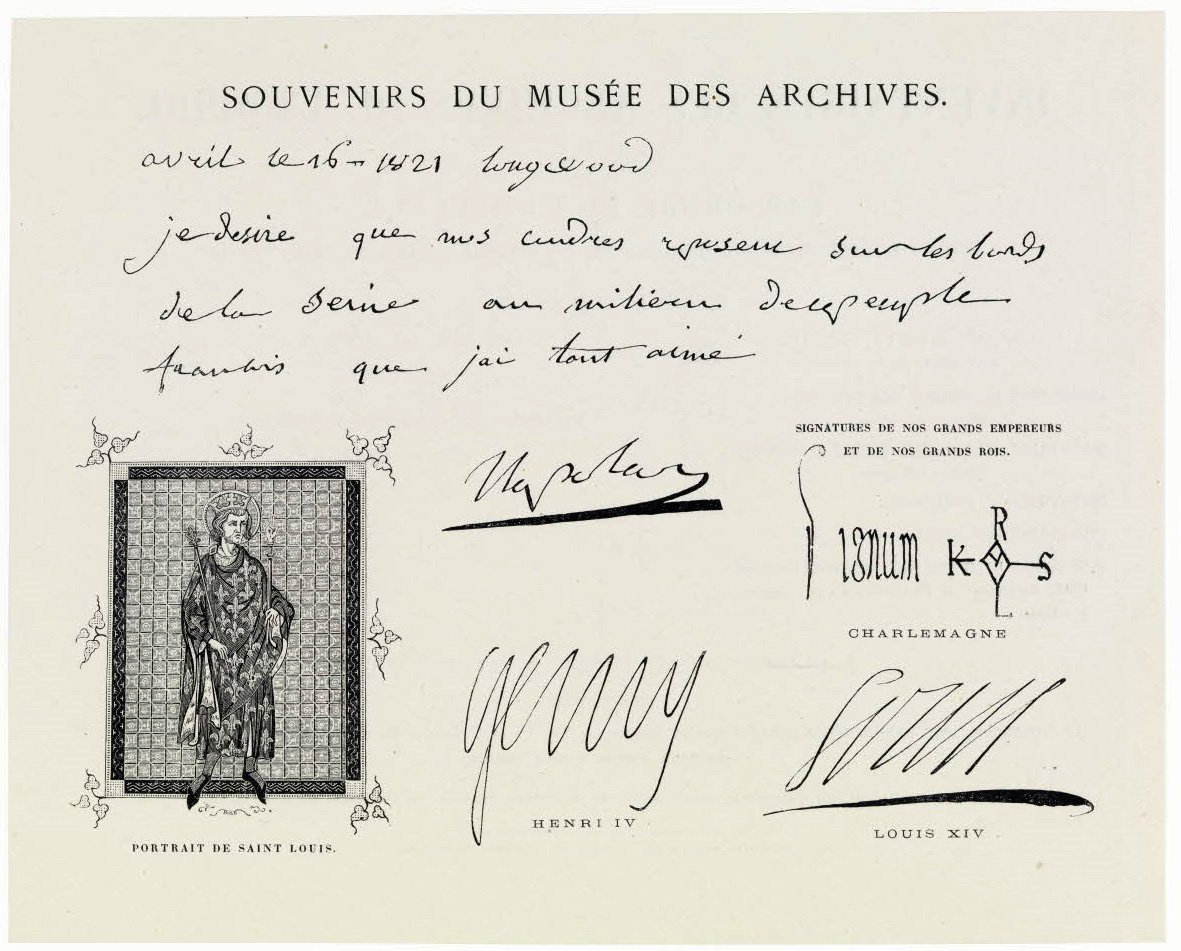 Launch prospectus of inventory collections at the Archives Museum issued by Henri Plon