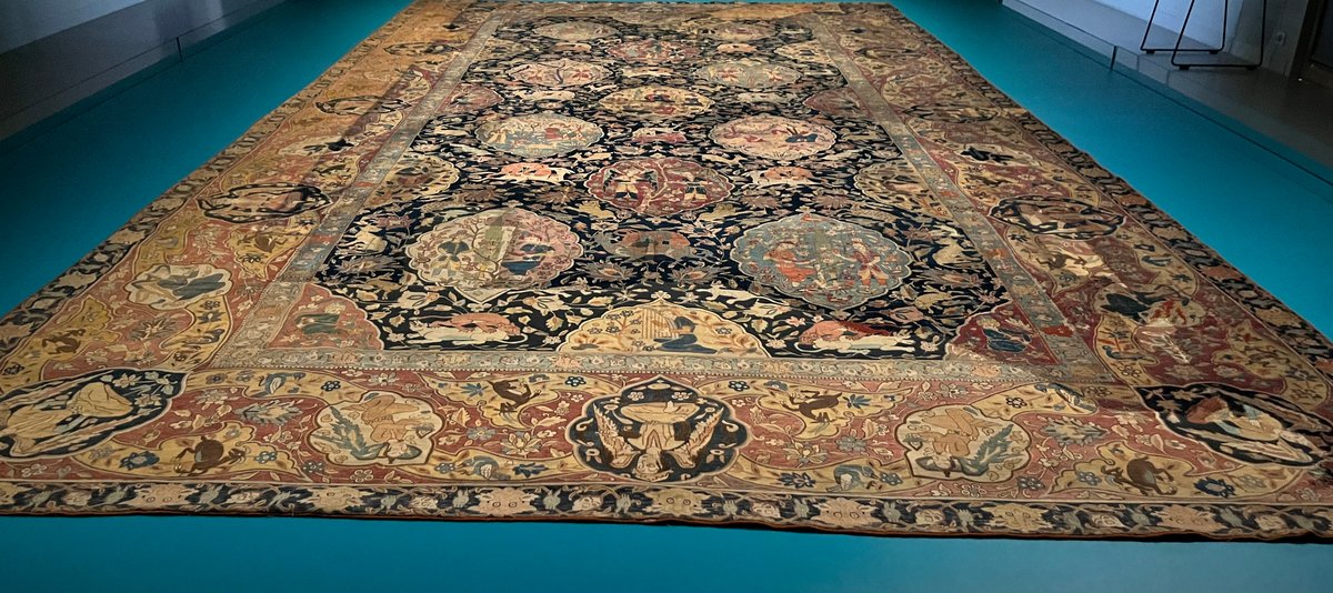 16th-17th century ceremonial Persian carpet from Kerman, Iran
