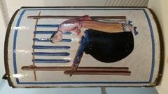 Enamelled cast iron drying plaque Talabot-Persoz-Rogeat 1853-1854